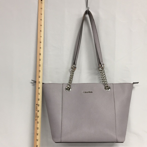Calvin Klein Lilac Leather Tote - Picture 8 of 9